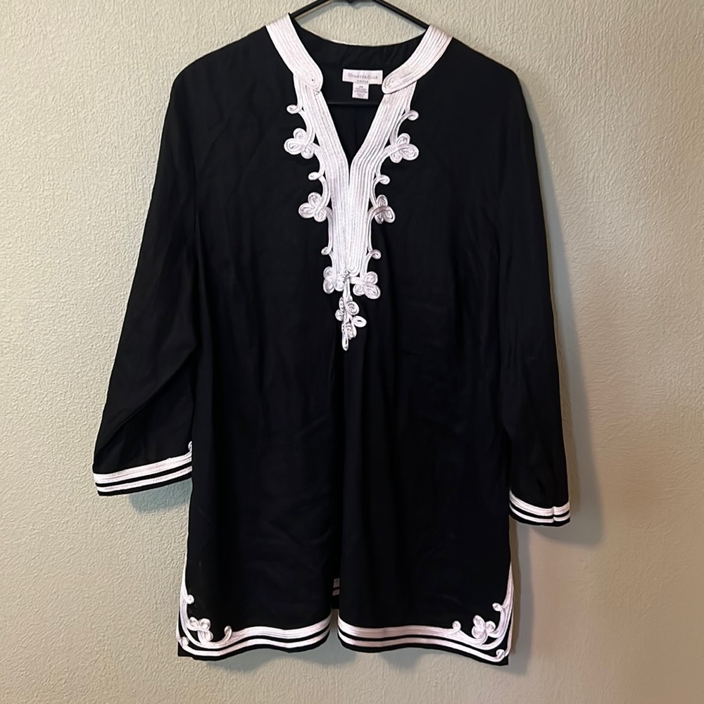 Black and white vintage shirt/dress